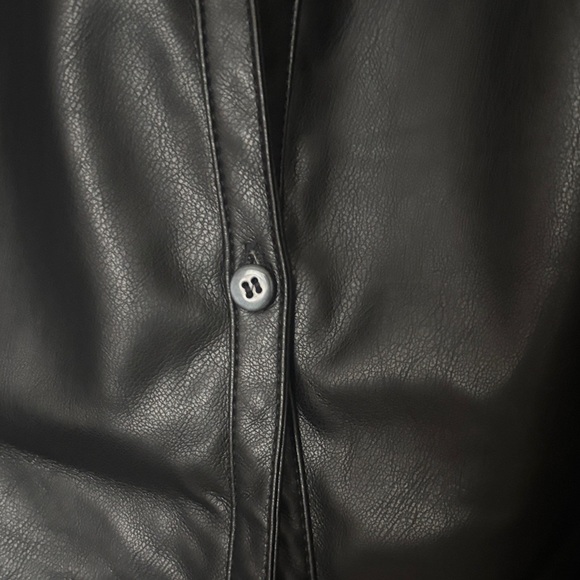 Avec Les Filles Black Faux Leather Jacket - Picture 5 of 11